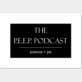 P.E.E.P. Podcast Science + Psi white logo Posters and Art